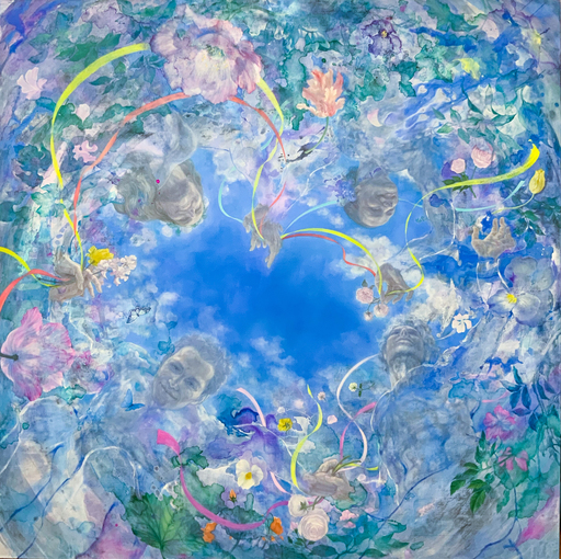 Hiromi SENGOKU - Peinture - Ring-a-ring o’ roses, the Circle Goes Around And Takes You t