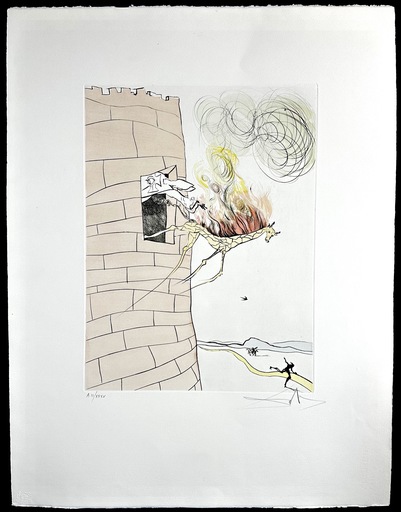 Salvador DALI - Grabado - After 50 Years of Surrealism The Grand Inquisitor Expels The