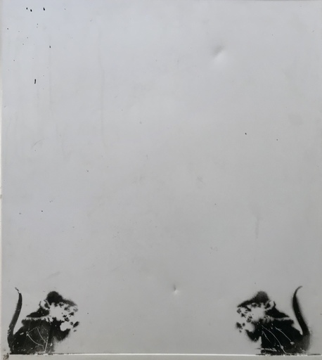 班克斯 - 绘画 - Bowler Hat rats on Fridge Door (lower panel 2 rats)