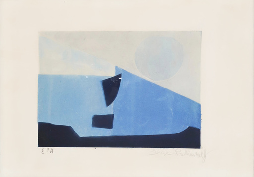 Serge POLIAKOFF - Print-Multiple - Composition bleue n° II