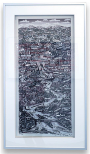 Charles FAZZINO - Print-Multiple - Along The Rhine River