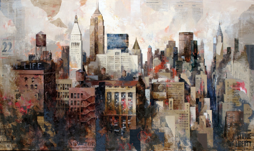 Josep MARTI BOFARULL - Painting - Manhattan Life's