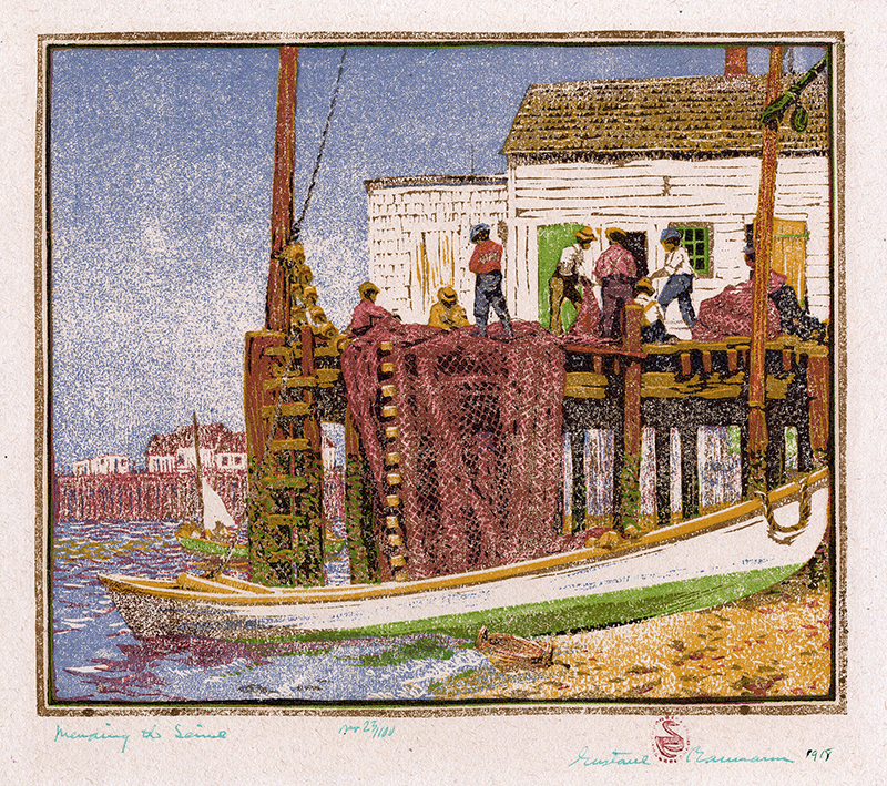 Gustave BAUMANN - 版画 - Mending the Seine