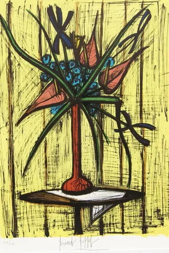 Bernard BUFFET - Print-Multiple - Anthuriums et iris