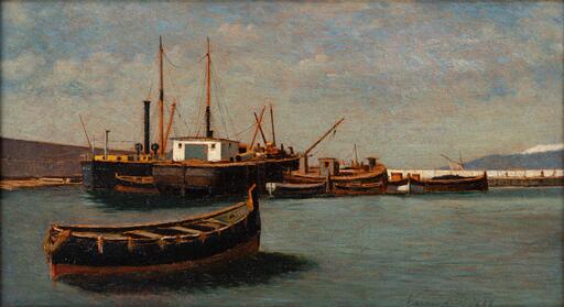 Antonio VARNI - Painting - Nel Porto 1888