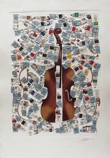阿尔曼 - 版画 - Tubes et violin