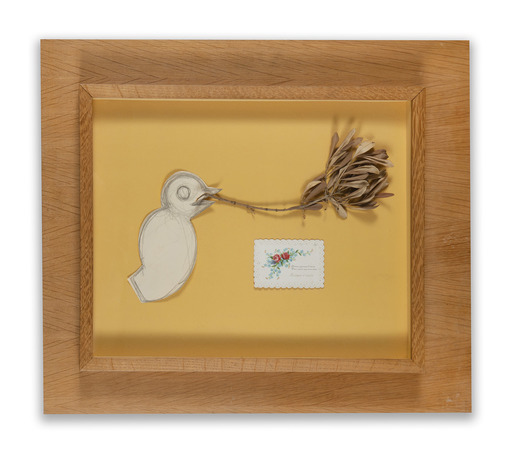Max ERNST - Zeichnung Aquarell - Oiseau tenant une branche dans son bec