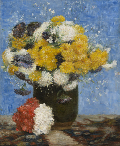 Albert DUBOIS-PILLET - 绘画 - Bouquet de fleurs