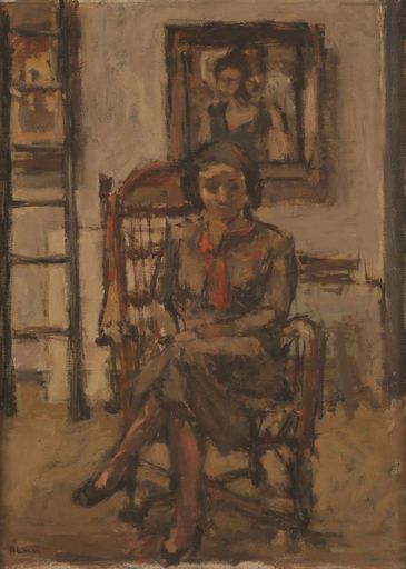 BENN - Painting - Seated Woman