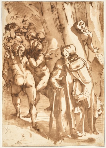 Luca CAMBIASO - Drawing-Watercolor - La tentation de Saint Antoine