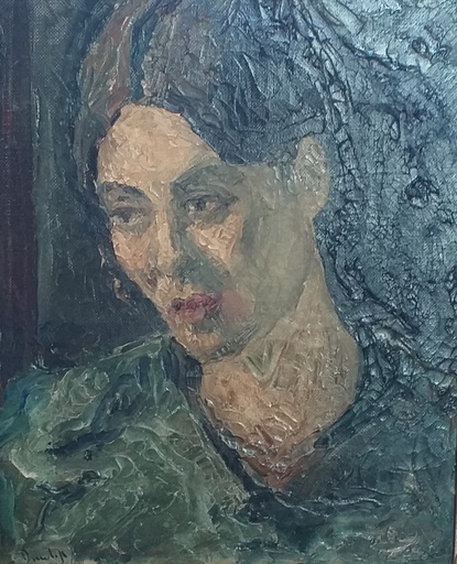 Ronald Ossory DUNLOP - Peinture - PAINTING OF A LADY