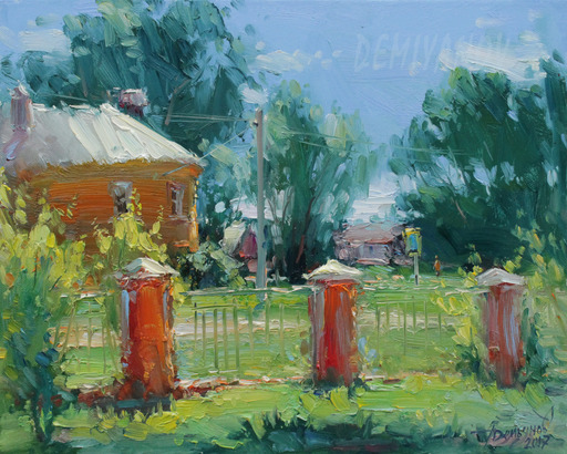 Yuriy DEMIYANOV - Painting - yellow and red