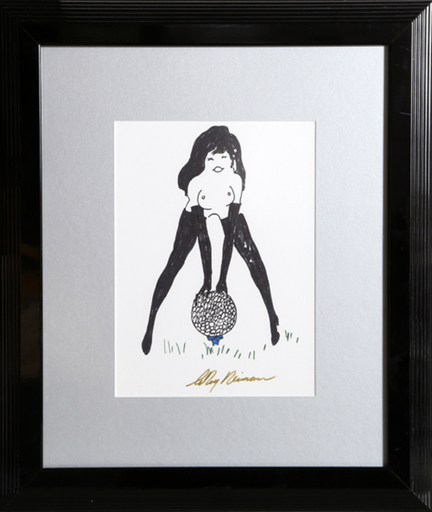 LeRoy NEIMAN - Zeichnung Aquarell - Femlin: Playboy Girl