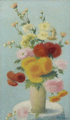 Achille LAUGÉ - Painting - Chrysanthèmes dans un vase