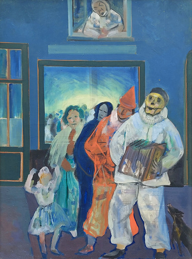 Alfred PIETERCELIE - Gemälde - Pierrot Déçu
