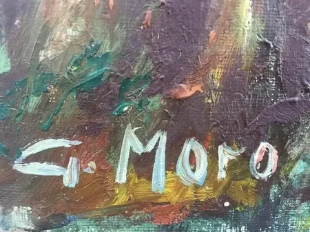 Huile Sur Toile - Paysage Expressionniste - Signé Gino Moro