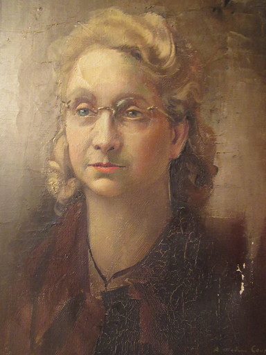 Jean D'ESPARBES - Pittura - Portrait de  Madame Coupel