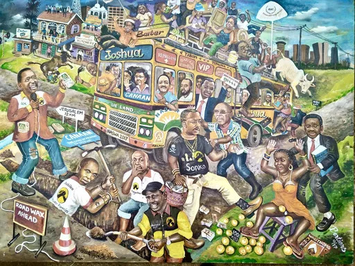 Joseph BERTIERS - Painting - Crazy Bus