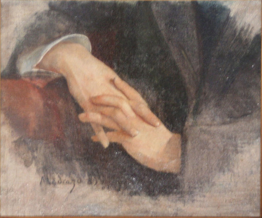 Raimundo DE MADRAZO Y GARRETA - Peinture - Manos de un aristócrata  