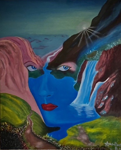 Amadou DIALLO - Painting - La femme