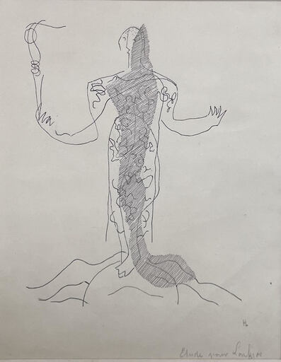 Henri LAURENS - Zeichnung Aquarell - Etude pour Loukios