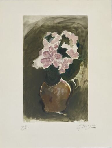 乔治•布拉克 - 版画 - Le bouquet rose 