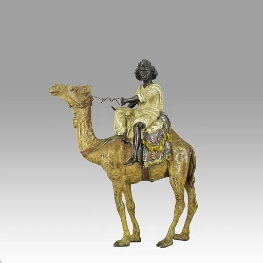 Franz BERGMANN - Sculpture-Volume - Young Arab on a Camel