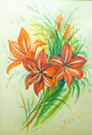 Angeles BENIMELLI - Drawing-Watercolor - Lilium