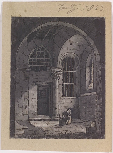 Hermann ANSCHÜTZ - Disegno Acquarello - "Prisoner", Drawing, 1823