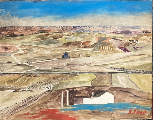 Francisco SAN JOSÉ - Drawing-Watercolor - “ paisaje castellano”