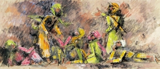 Aryeh LUBIN - Gemälde - Oriental Figuers