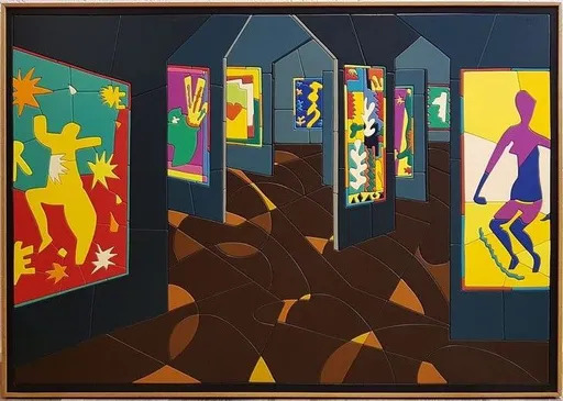 Ugo NESPOLO - Painting - Matisse al Museo