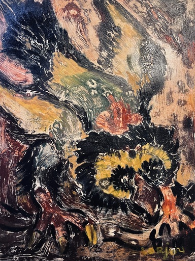 Bernard LORJOU - Gemälde - Le vol de la chouette