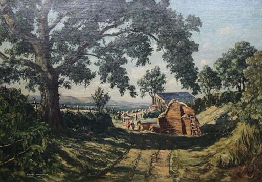 Claude Graham MUNCASTER - 绘画 - Well Digger Lane, Guildford, Surrey