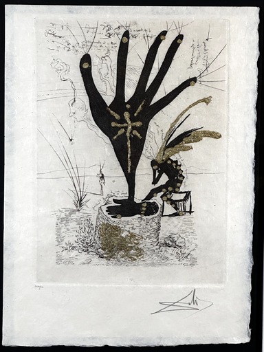 Salvador DALI - Print-Multiple -  Les Amours Jaunes Flower of Art 