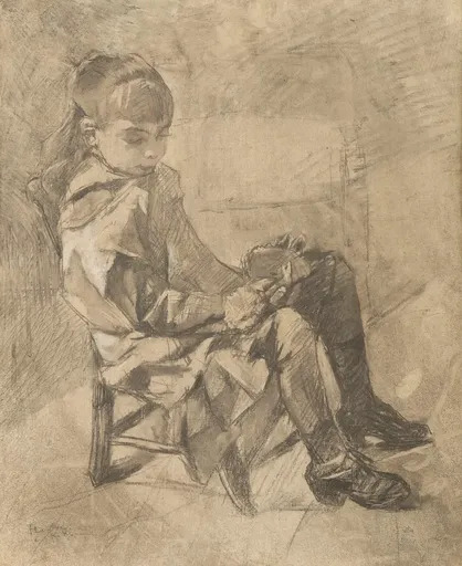 Henri DE TOULOUSE-LAUTREC - Dessin-Aquarelle - Mademoiselle Béatrix Tapié de Céleyran