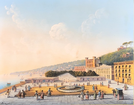 Antonio COPPOLA - Dessin-Aquarelle - Naples 1863