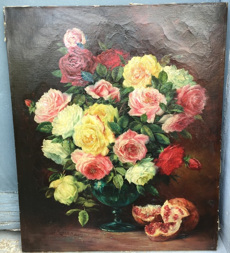Jean-Baptiste ROBIE - Gemälde - Flores y granada