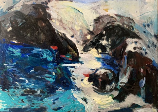 Lika SHKHVATSABAIA - Painting - Playa de los muertos