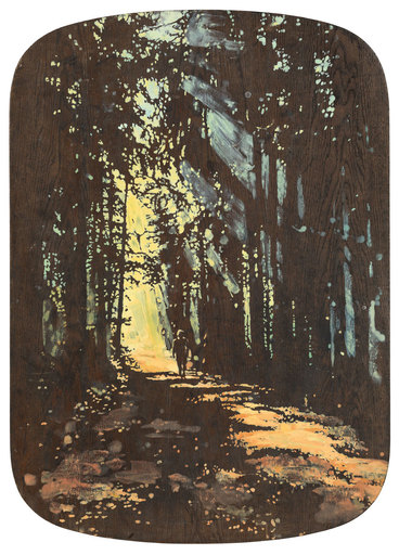 Christoph POGGELER - Painting - Waldgänger - Forest Walker