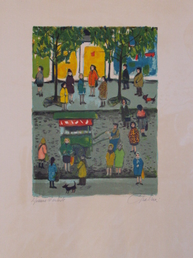 Nathalie CHABRIER - Stampa-Multiplo - Le marchand de glaces,1980