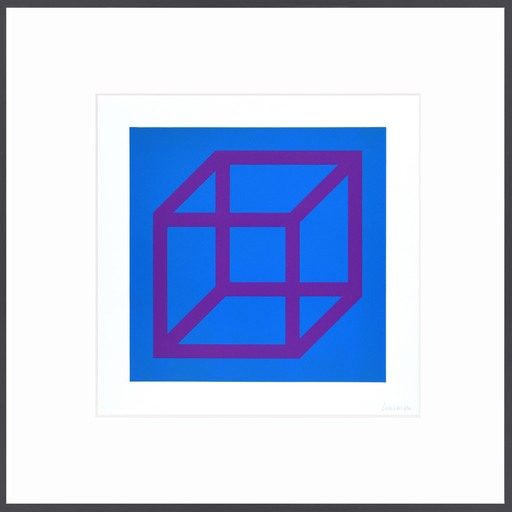 Sol LEWITT - Grabado - Open Cube in Color on Color Plate 28