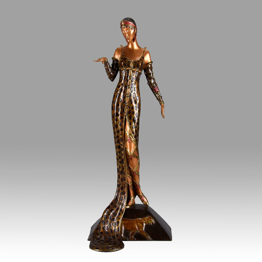 ERTÉ - Scultura Volume -  “Julietta” Limited Edition Bronze Sculpture by Erté