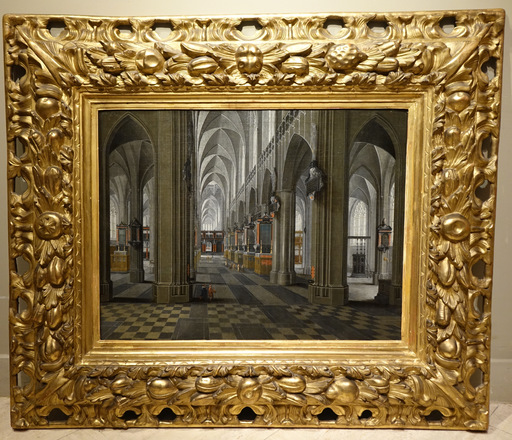 Peeter I NEEFFS - Pittura - The interior of Antwerp Cathedral