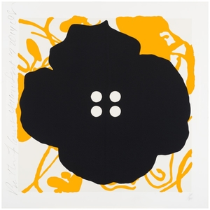 Donald SULTAN - Print-Multiple - Button Flower Yellow