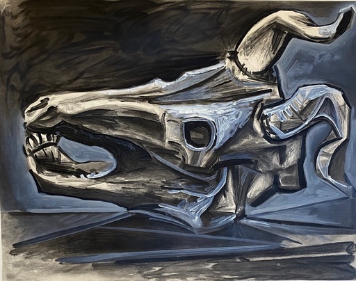 巴勃罗•毕加索 - 版画 - Crâne de Chèvre sur la Table