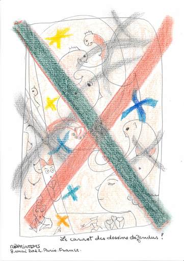 Reine BUD-PRINTEMS - Drawing-Watercolor - "Le carnet des dessins défendus"