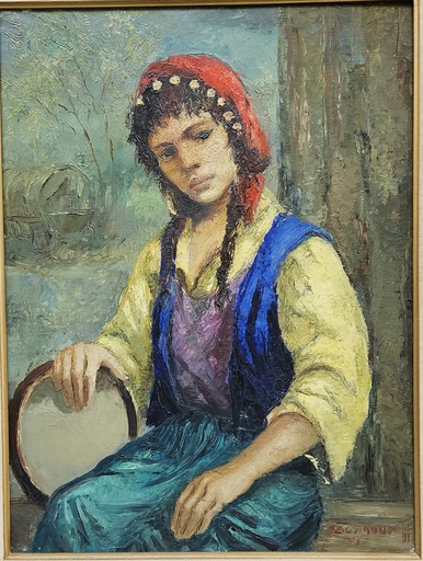 Anatola SOUNGOUROFF - Painting - Gitane