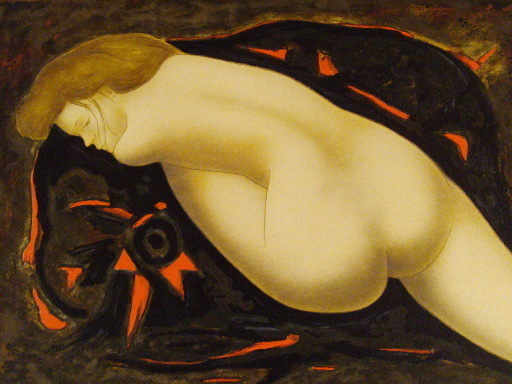 阿蘭．龐華 - 版画 - "Nu canaille",1990.