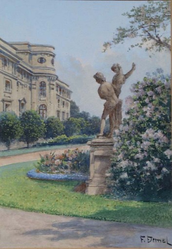 Franz DEMEL - Drawing-Watercolor - August Waidhofer (Pseudonym F. Demel), "Motive of Vienna"